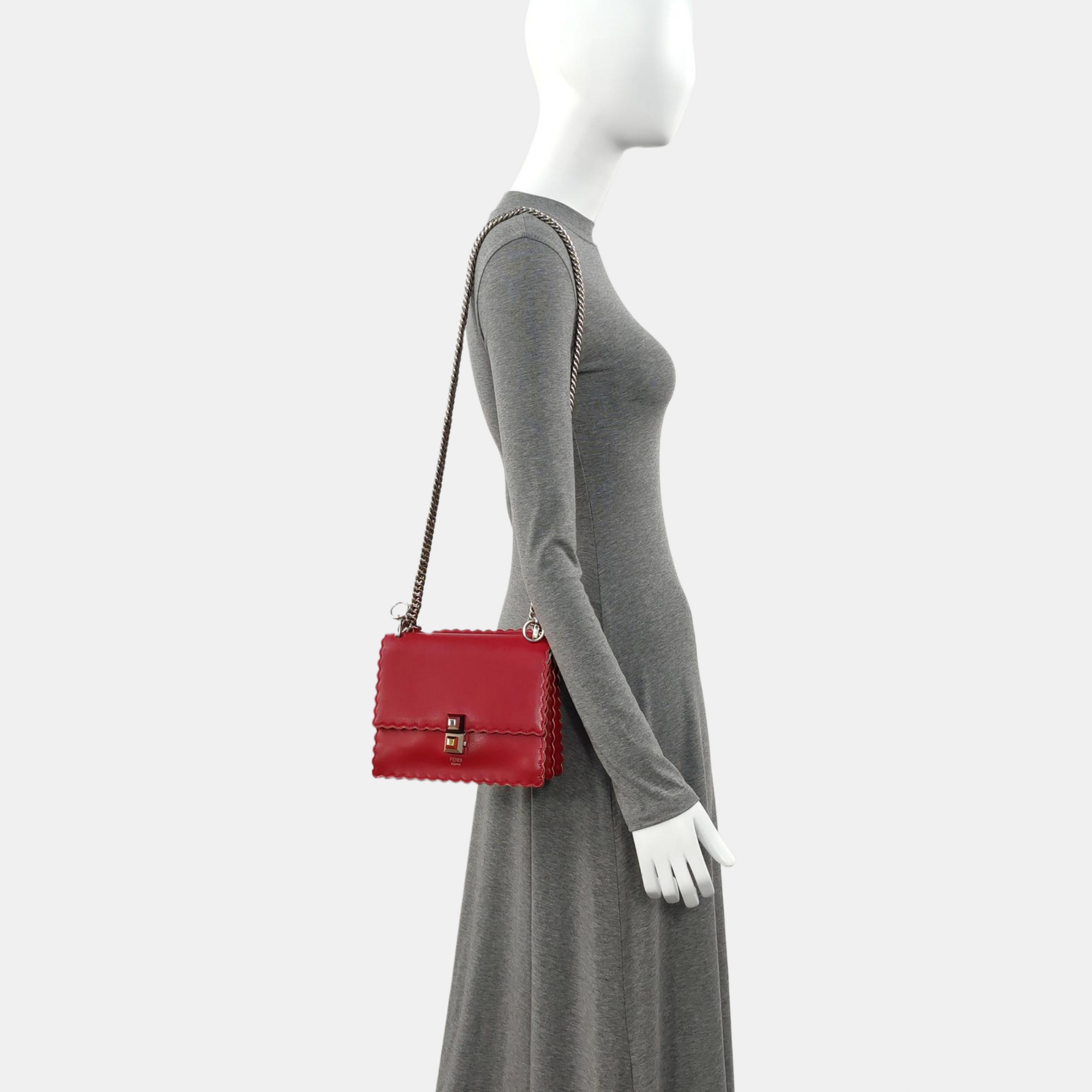 Authenticated pre-owned  Kan I Mini Calfskin Red - Shoulder Bag at Looply