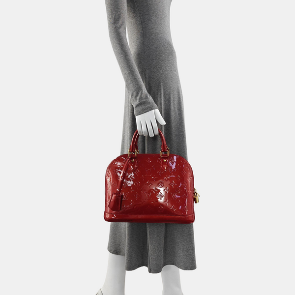 ALMA PM Monogram Patent Leather Red