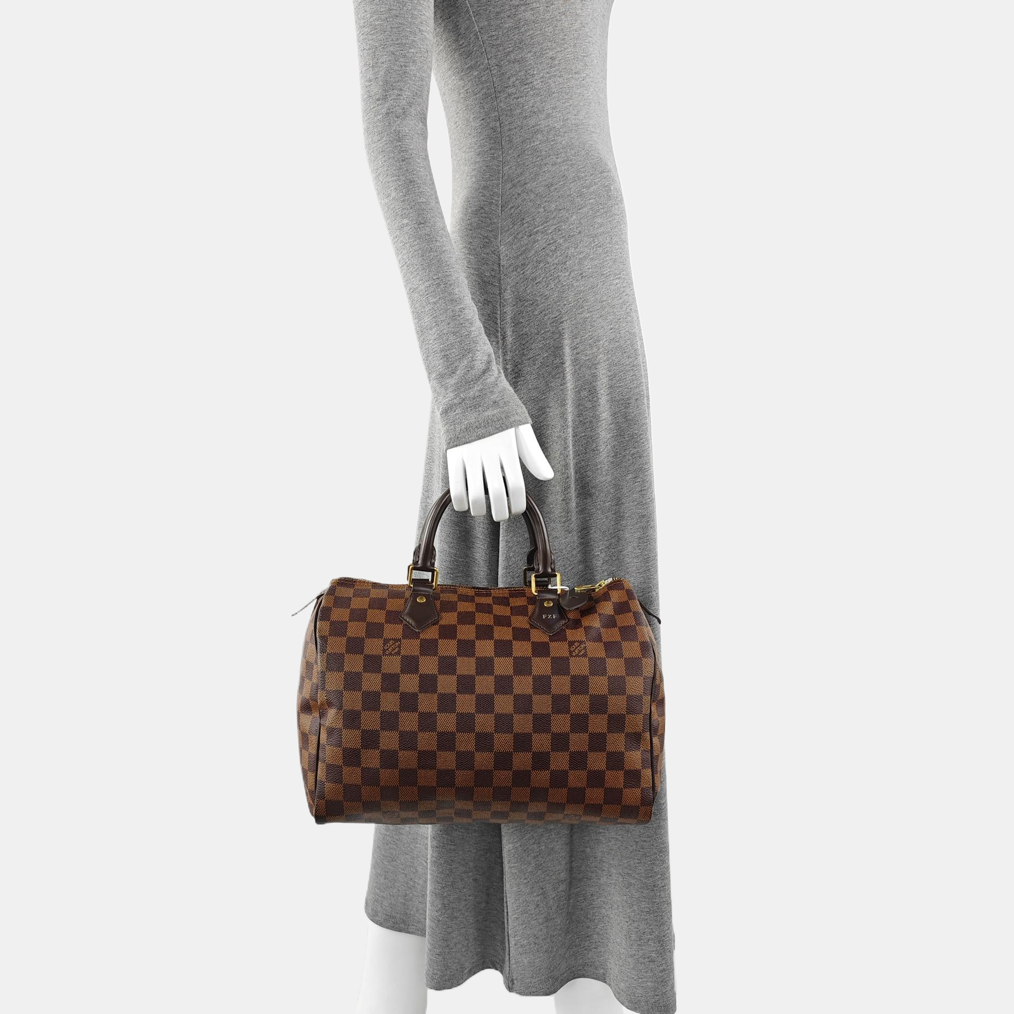 SPEEDY 30 Damier Ebene Coated Canvas Brown