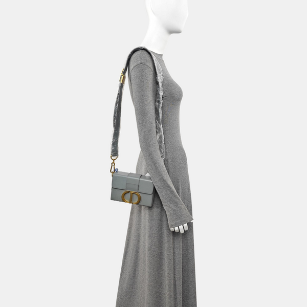 30 Montaigne Mini Oblique Calfskin Gray