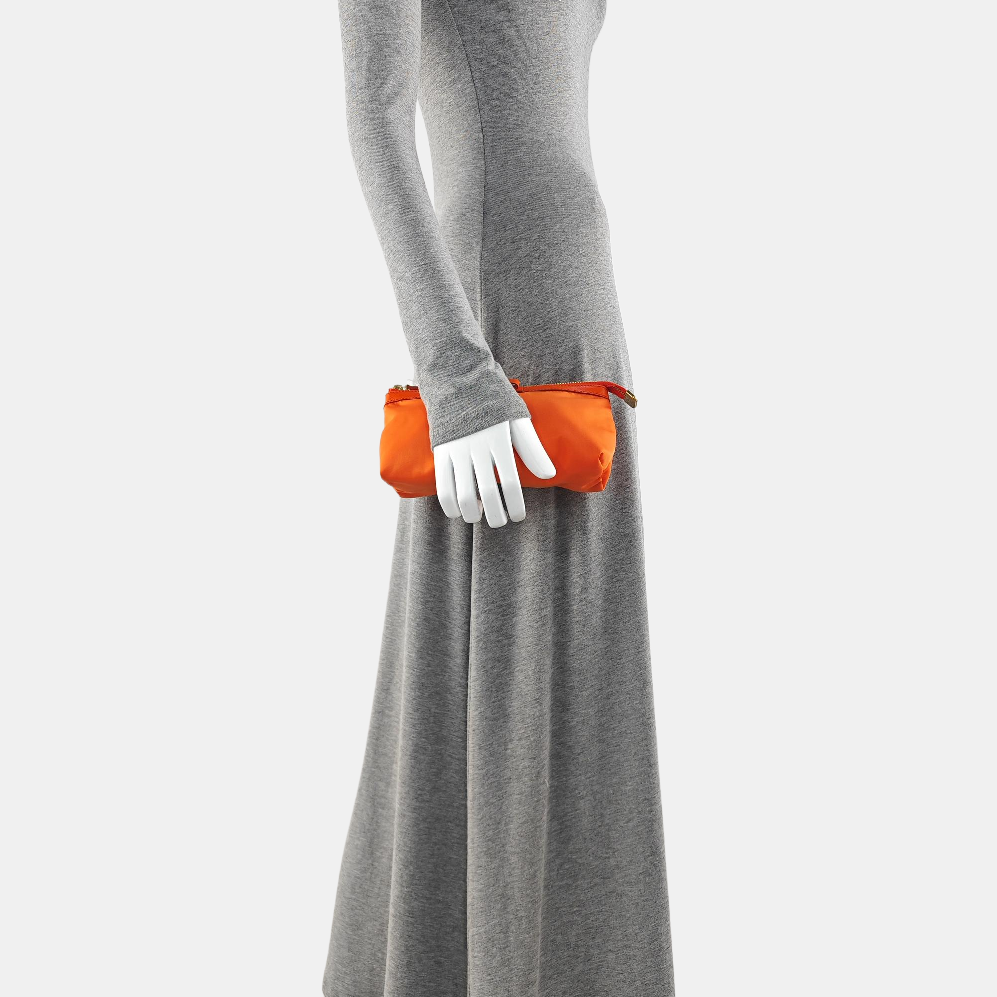Nylon Clutch Orange