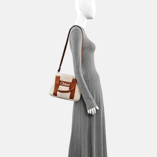 Fabric Shoulder Bag White