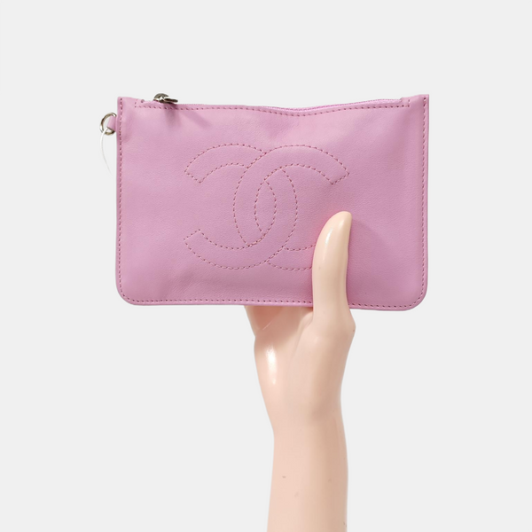 Lambskin Clutch Pink