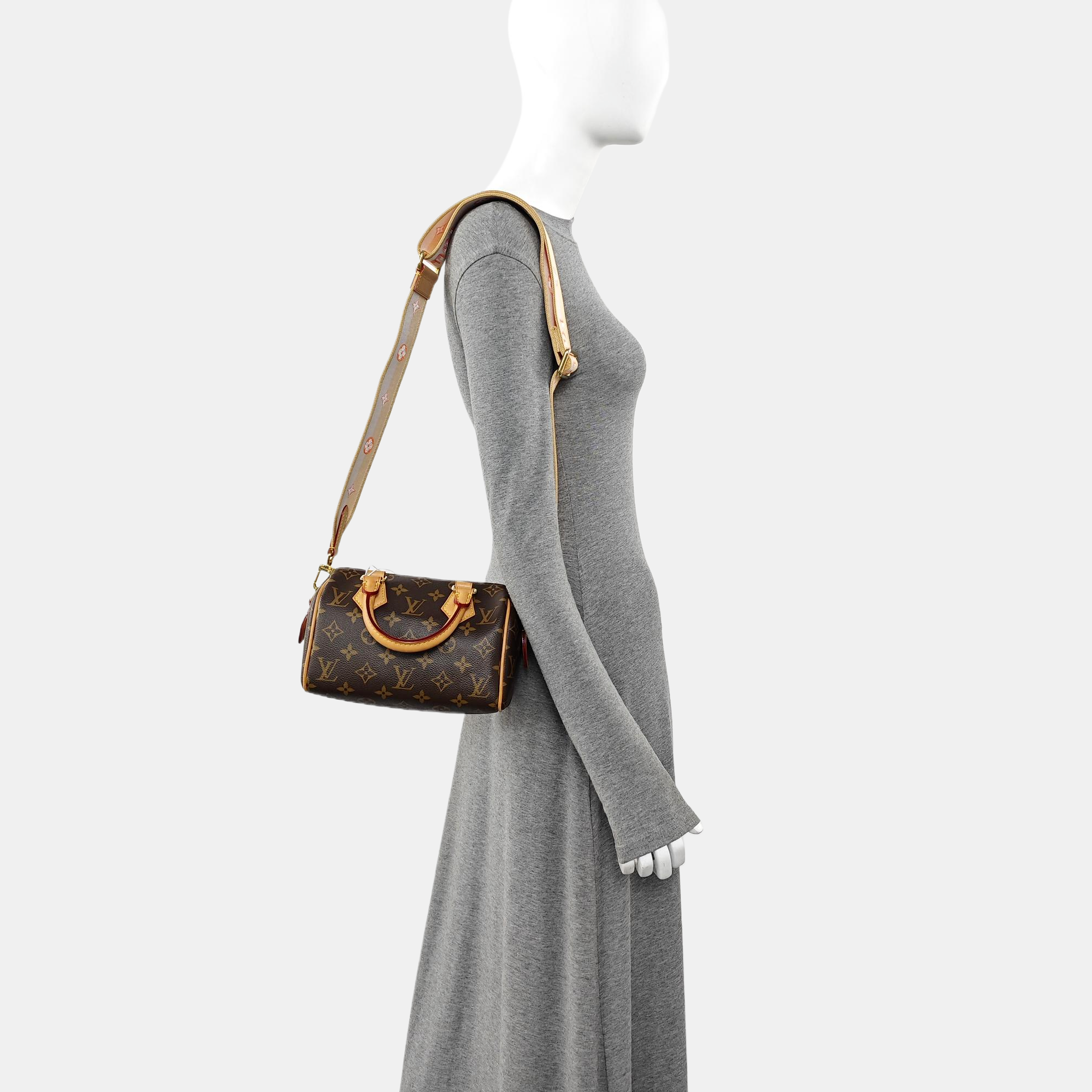 SPEEDY 20 Monogram Coated Canvas Brown