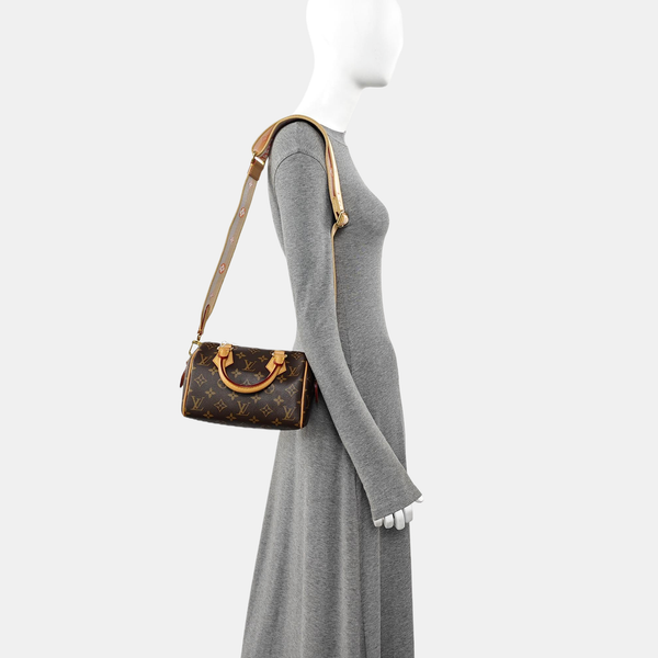 SPEEDY 20 Monogram Coated Canvas Brown