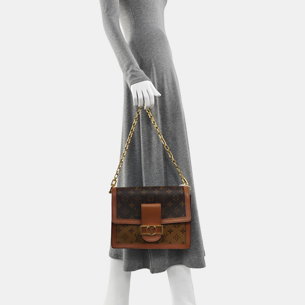 DAUPHINE MM Monogram Coated Canvas Brown