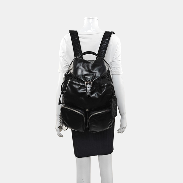 MONTSOURIS CARGO Monogram Calfskin Black