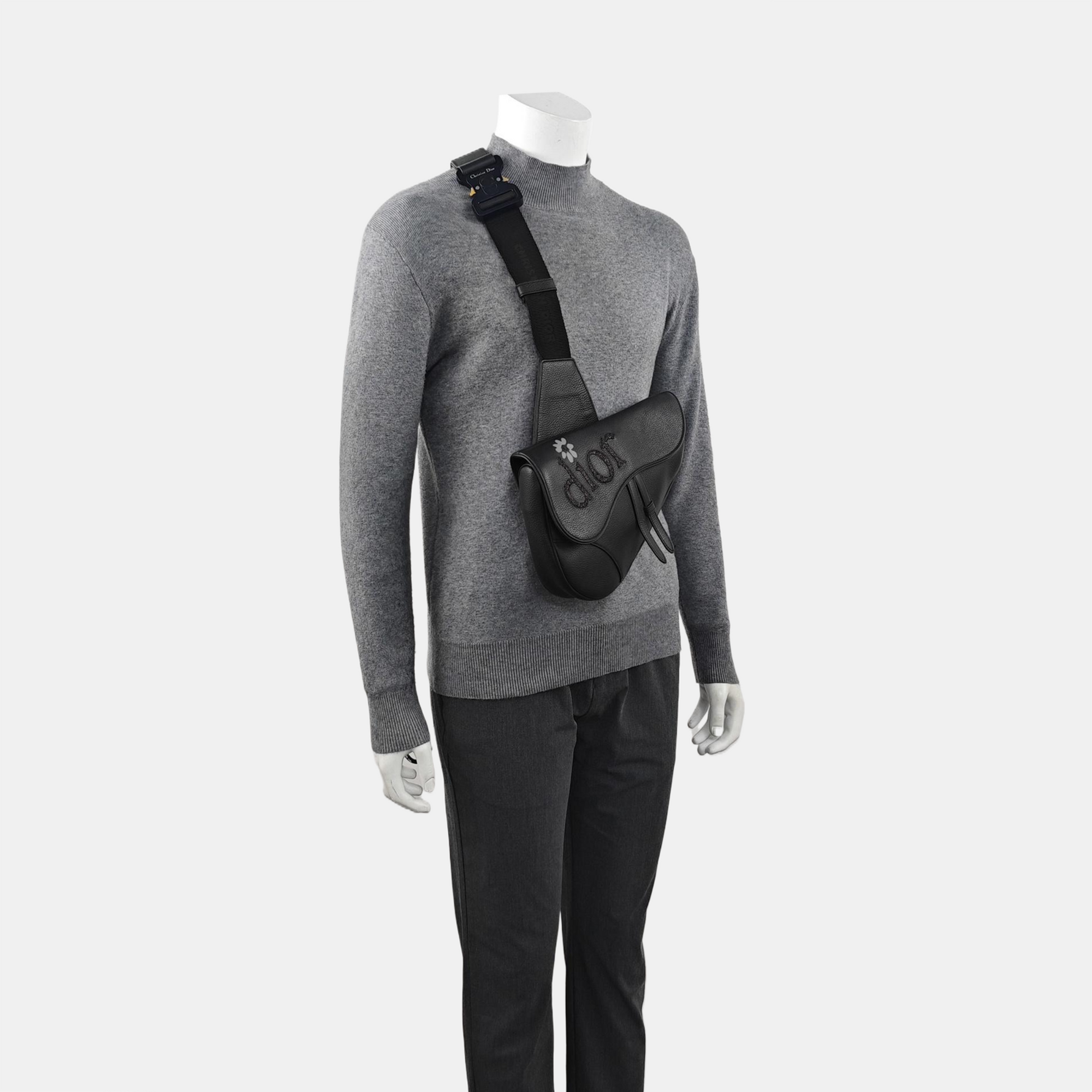 Dior By Erl Medium Calfskin Black