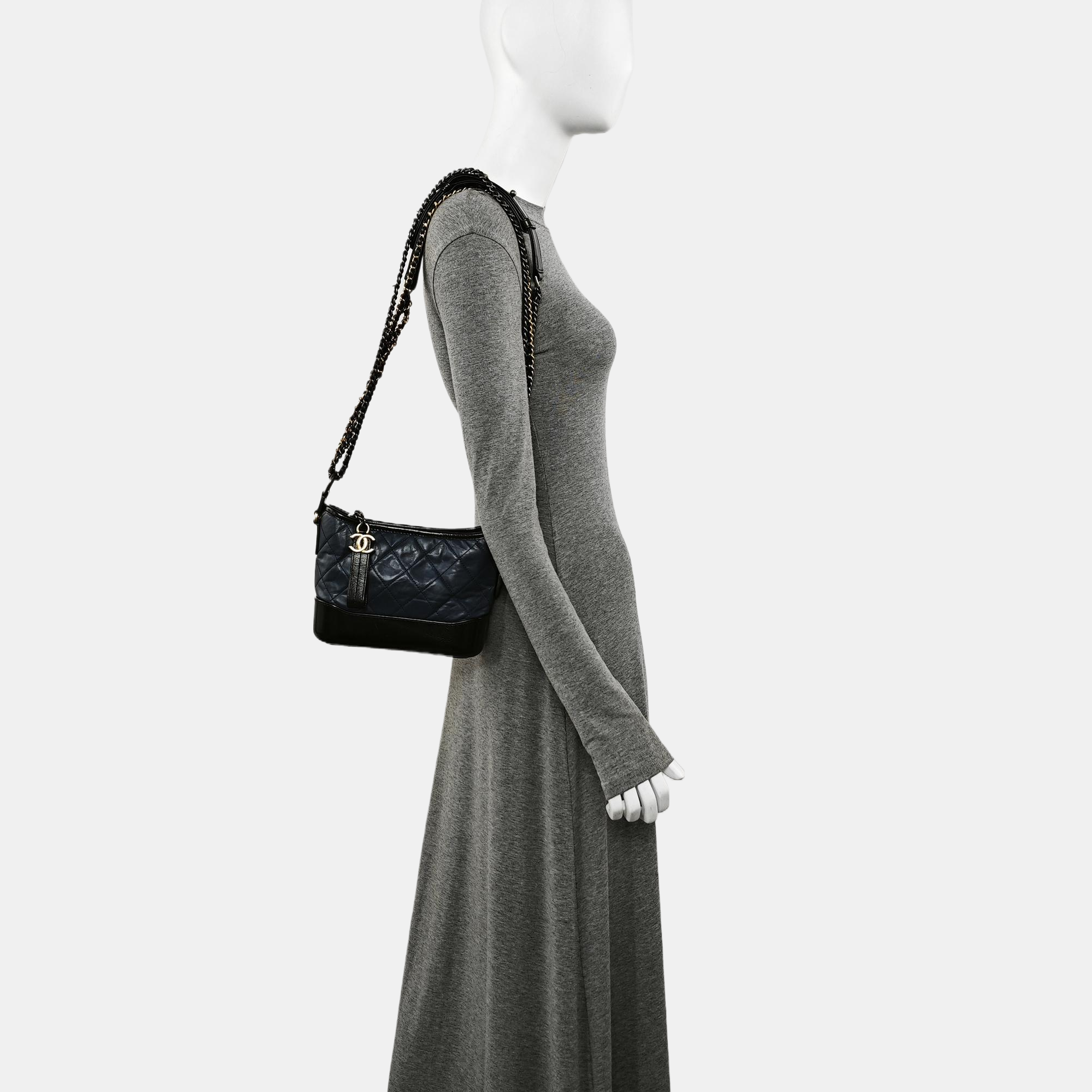 GABRIELLE Small Quilted Calfskin Blue