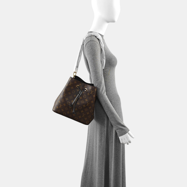 NÉONOÉ MM Monogram Coated Canvas Brown