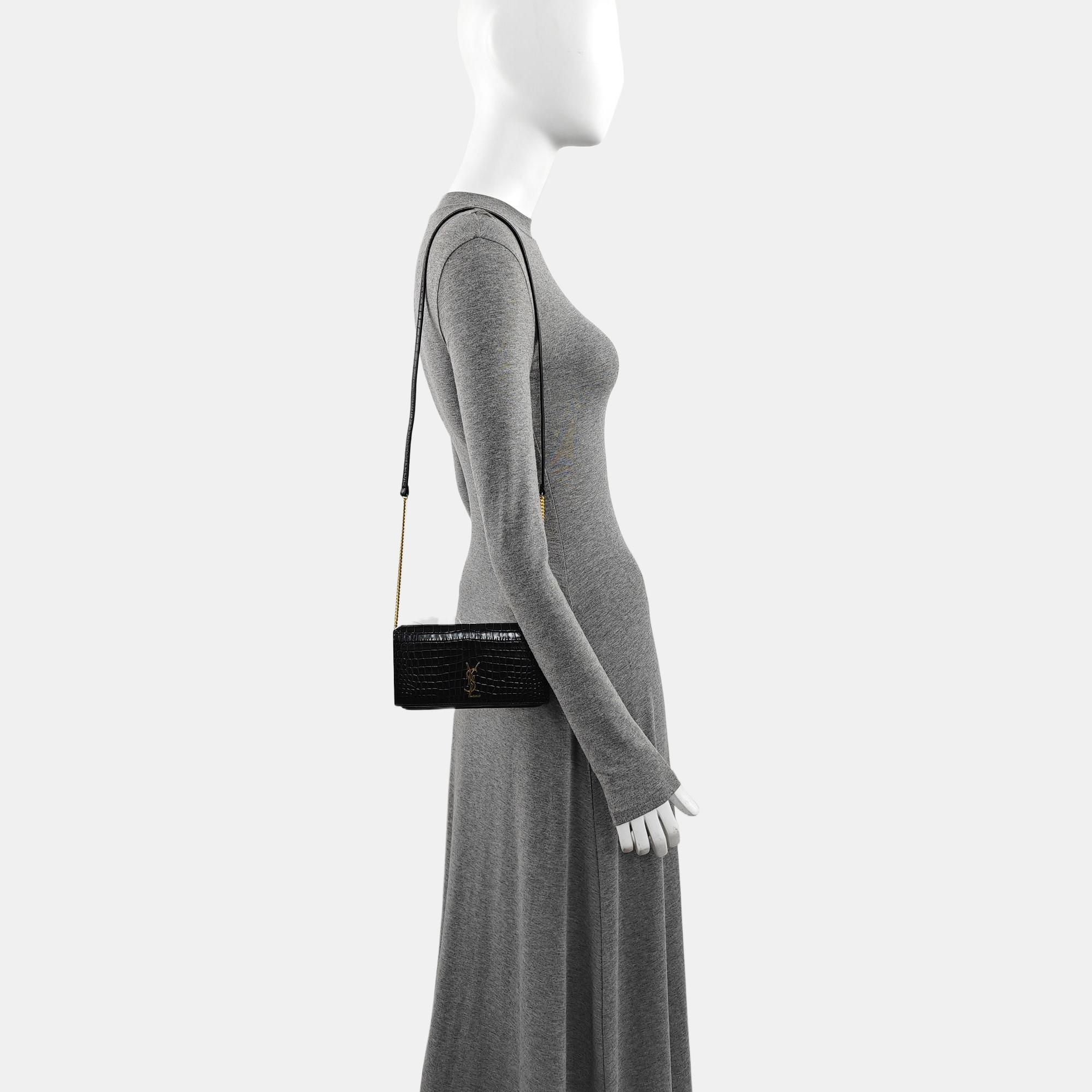 Calfskin Shoulder Bag Black