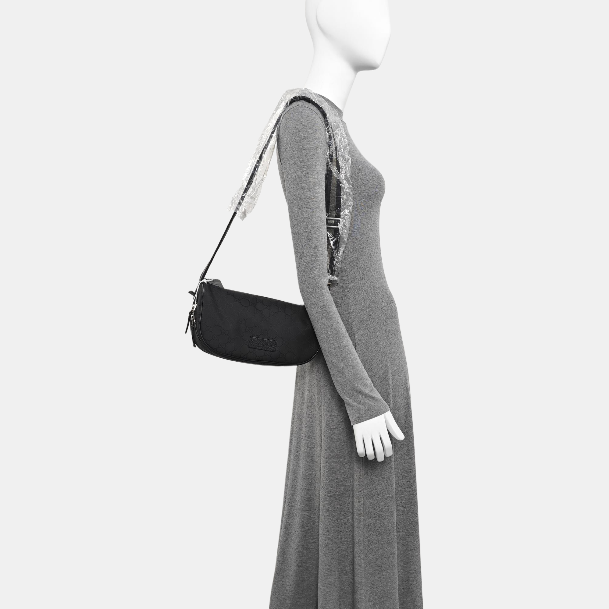 Monogram Canvas Crossbody Bag Black