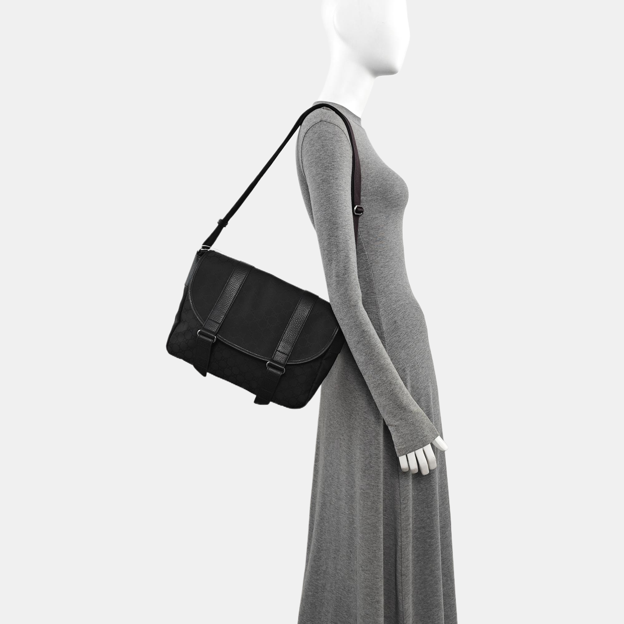 Fabric Shoulder Bag Black