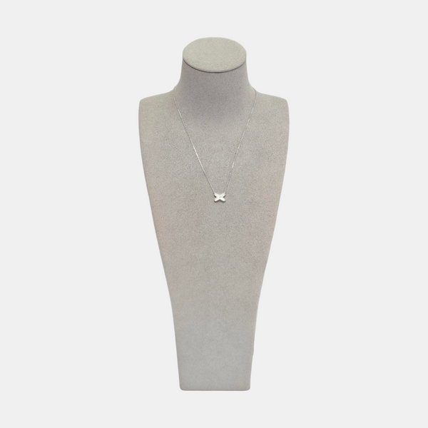 Jeux De Liens 18k White Gold Silver Necklace