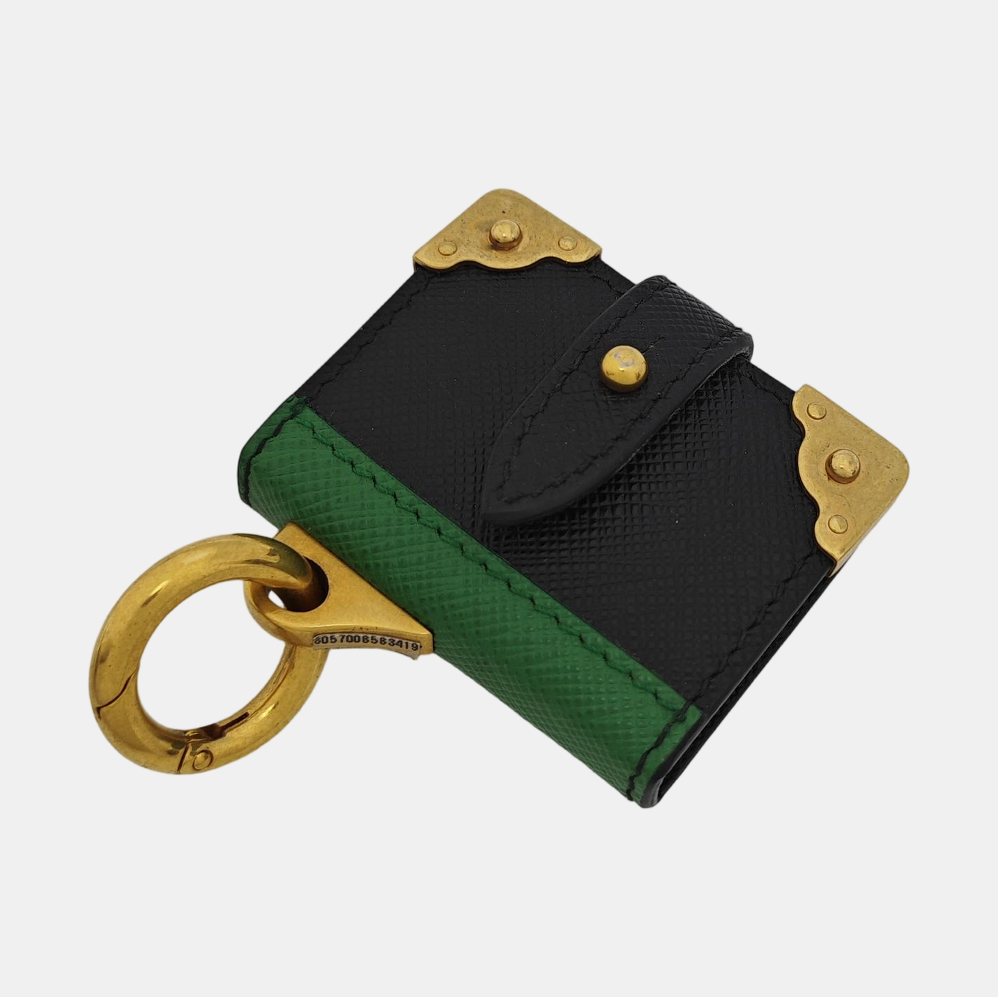 Leather Bag Charm Black