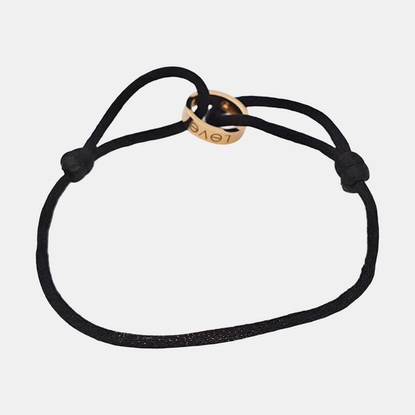 LOVE Fabric Black Bracelet
