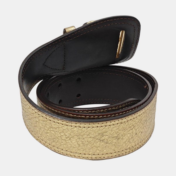 Leather Belt Gold