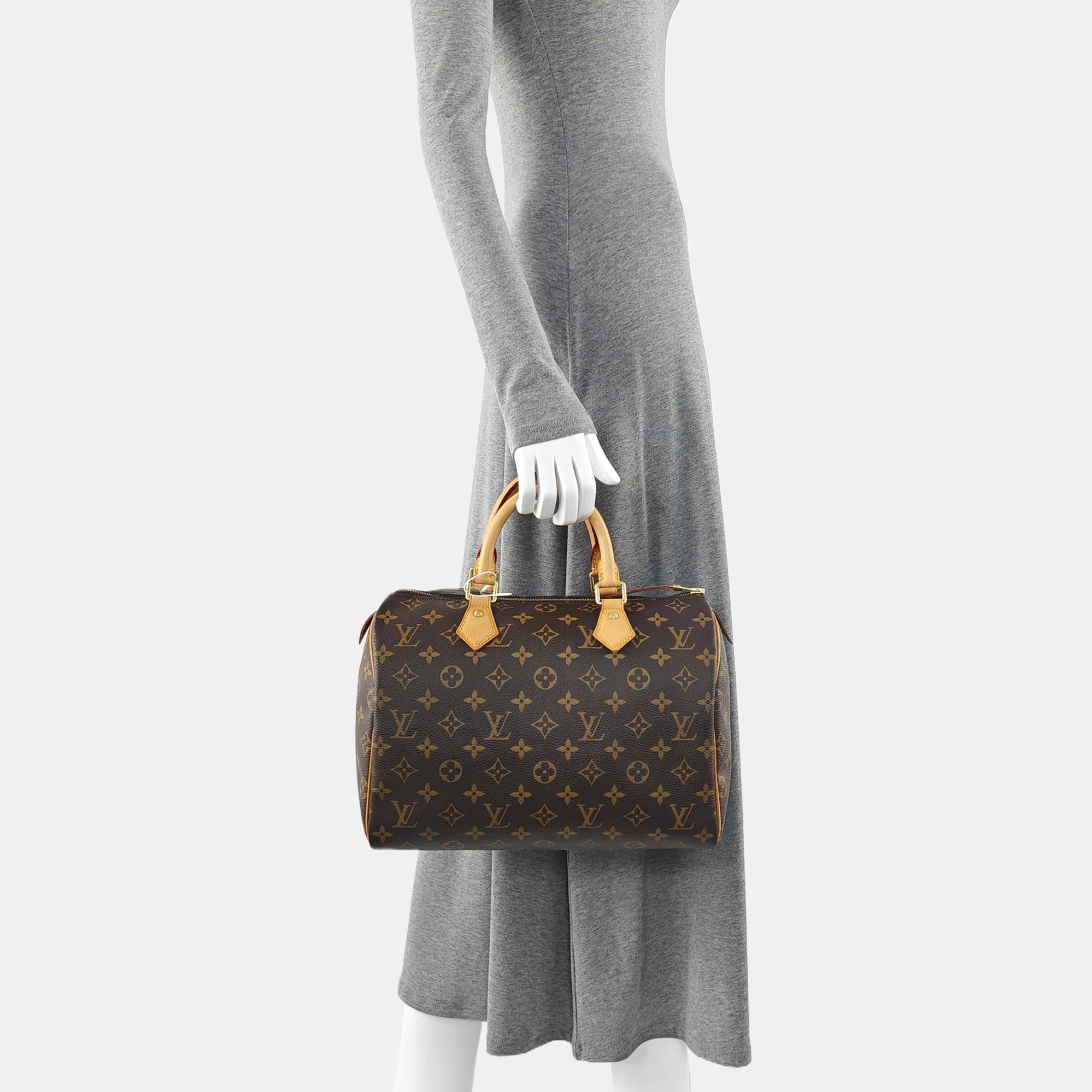 SPEEDY 30 Monogram Coated Canvas Brown