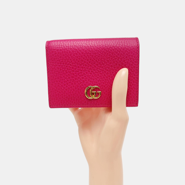 GG Marmont Mini Calfskin Purple Wallet