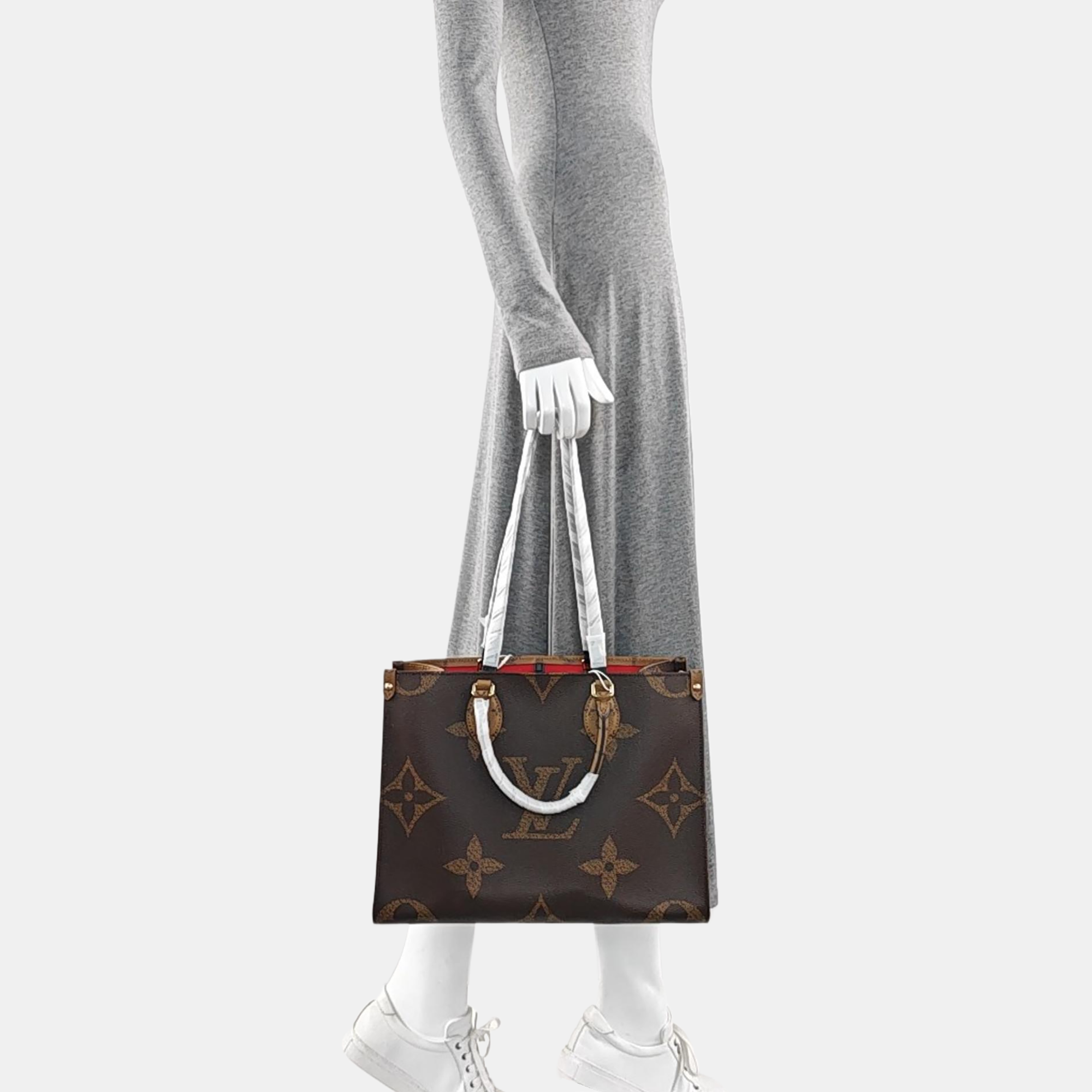 ONTHEGO MM Monogram Coated Canvas Brown