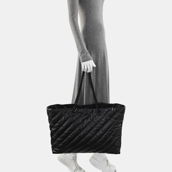 Crush Large Quilted Calfskin Black