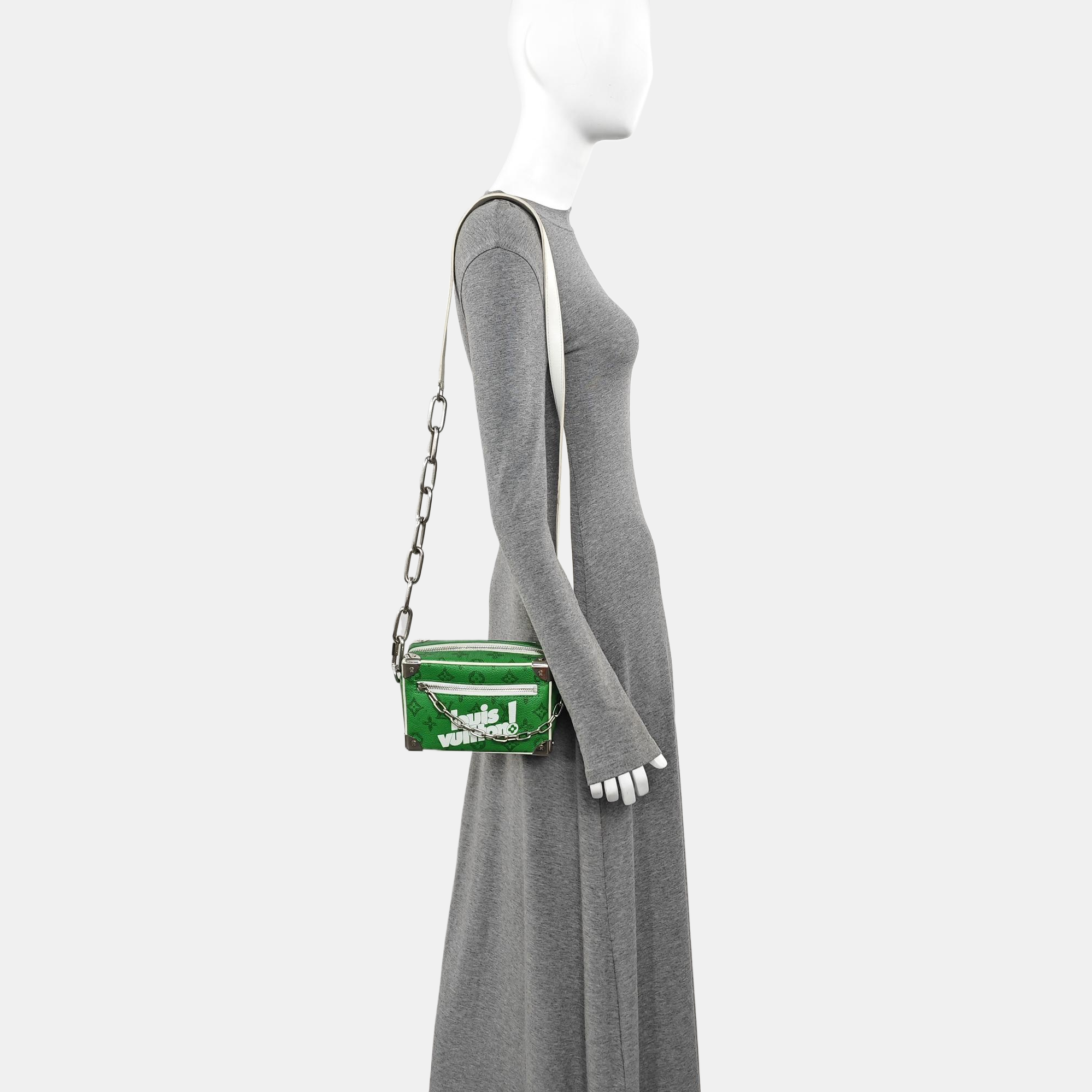 SOFT TRUNK Mini Monogram Coated Canvas Green