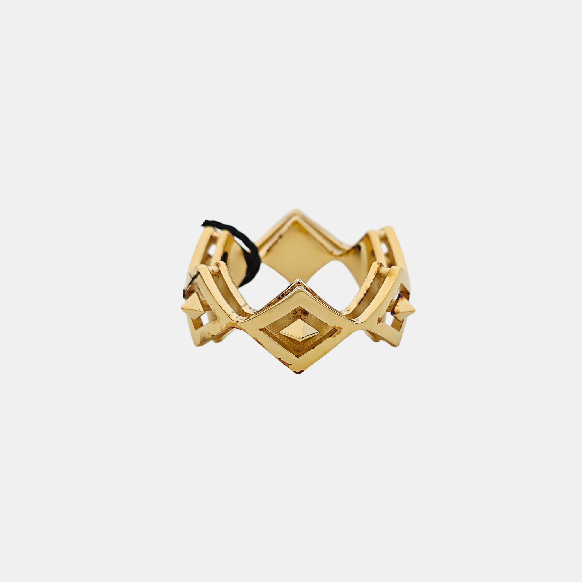 925 Sterling Silver Gold Ring EU 57