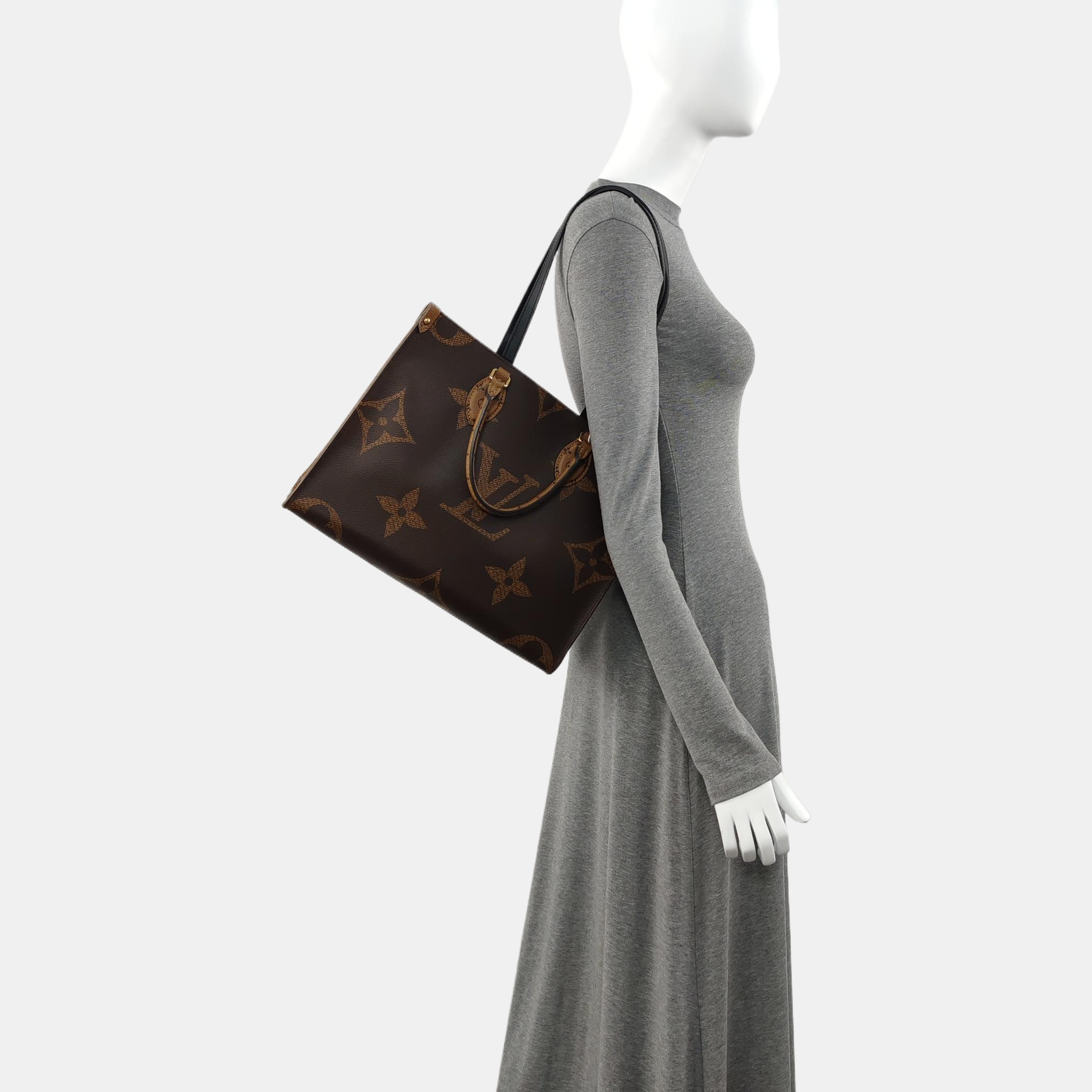 ONTHEGO MM Monogram Coated Canvas Brown