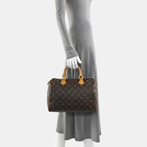 SPEEDY 30 Monogram Coated Canvas Brown