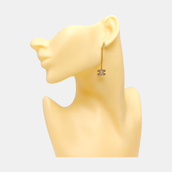 Metal Gold Stud Earrings