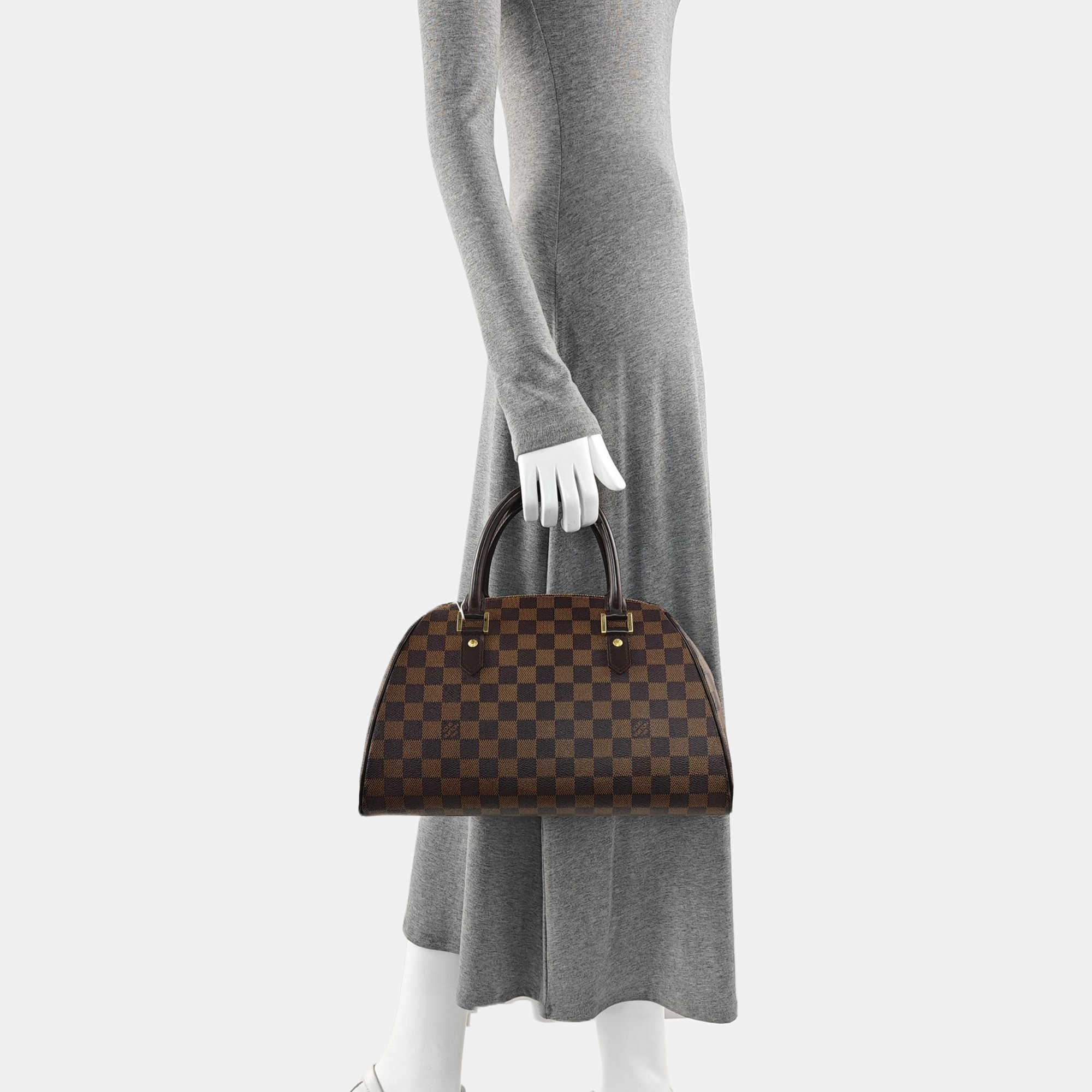 RIBERA MM Damier Ebene Coated Canvas Brown