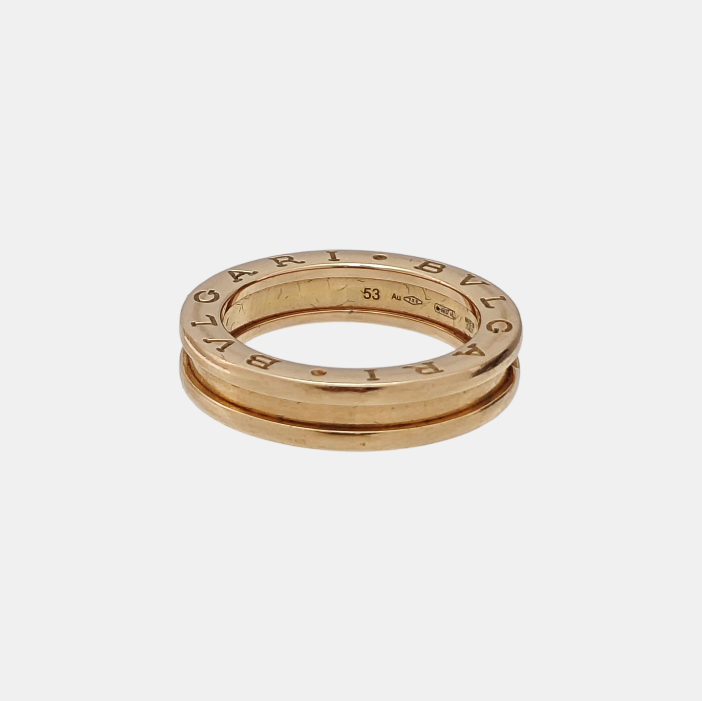 B.ZERO1 18k Rose Gold Ring EU 53