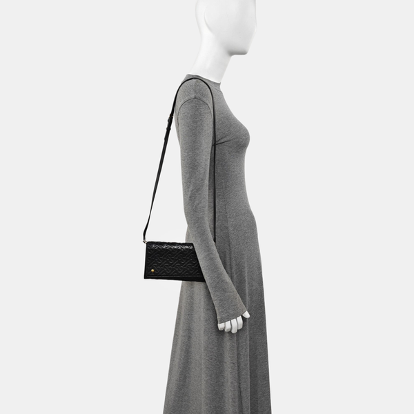 Calfskin Shoulder Bag Black