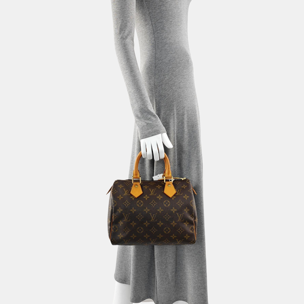 SPEEDY 25 Monogram Coated Canvas Brown