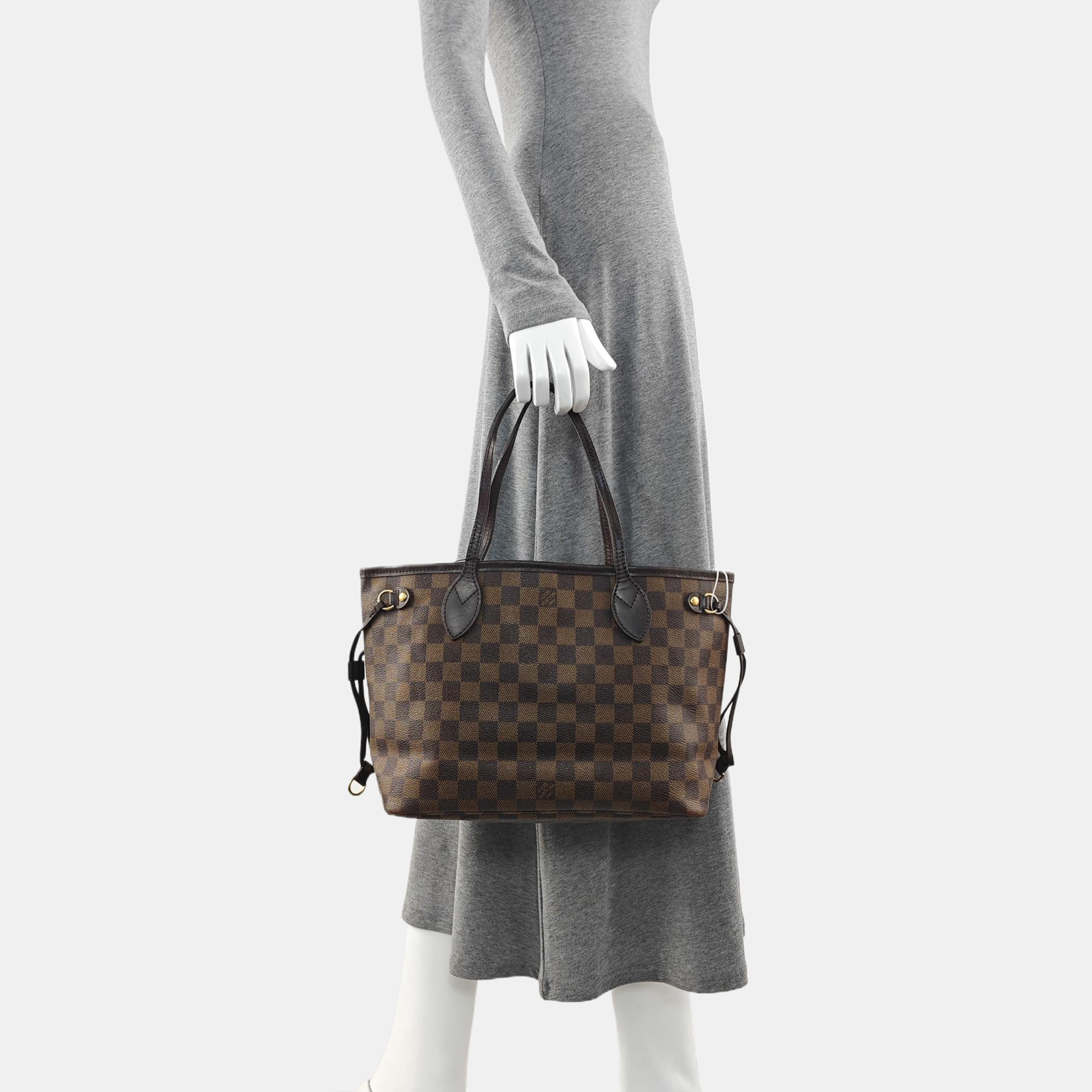 NEVERFULL PM Damier Ebene Coated Canvas Brown