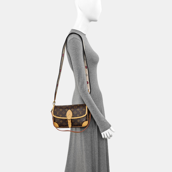 DIANE Monogram Coated Canvas Brown