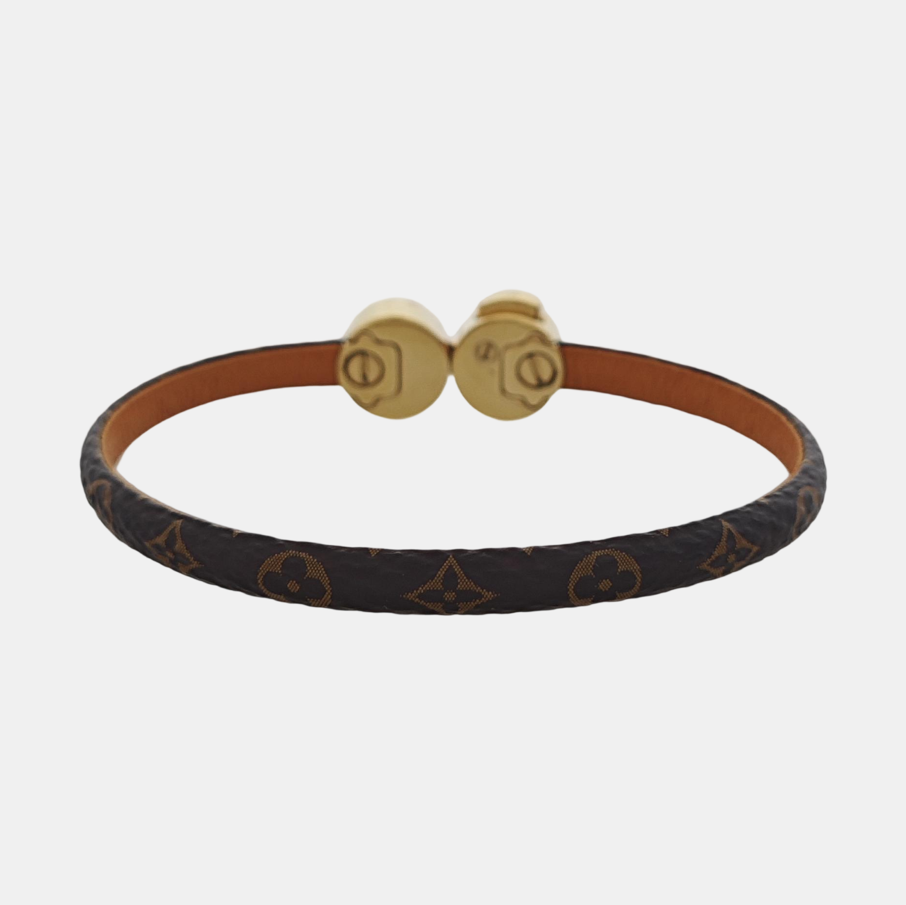 HISTORIC MINI MONOGRAM Leather Brown Bangle
