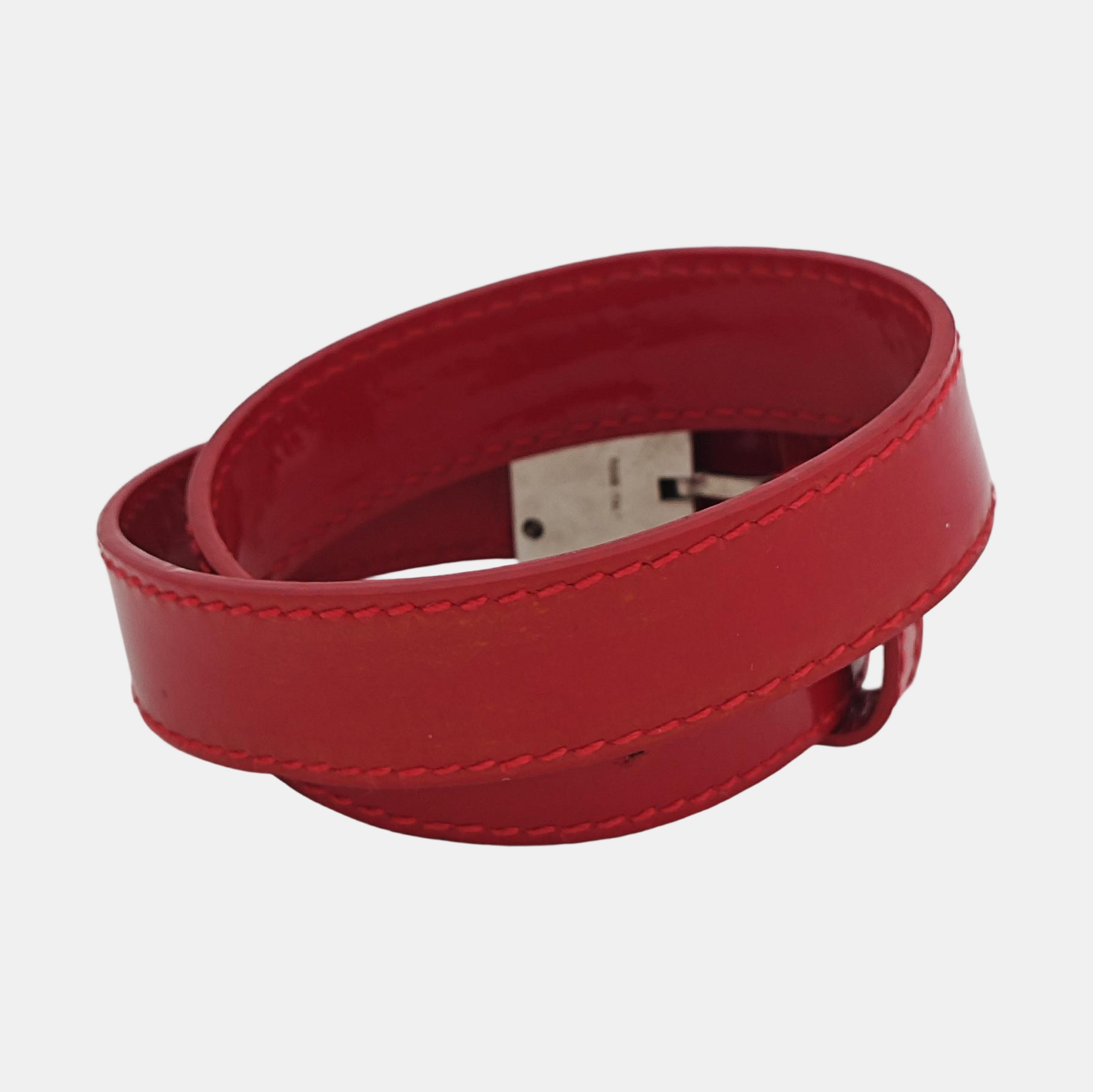 Leather Red Bangle