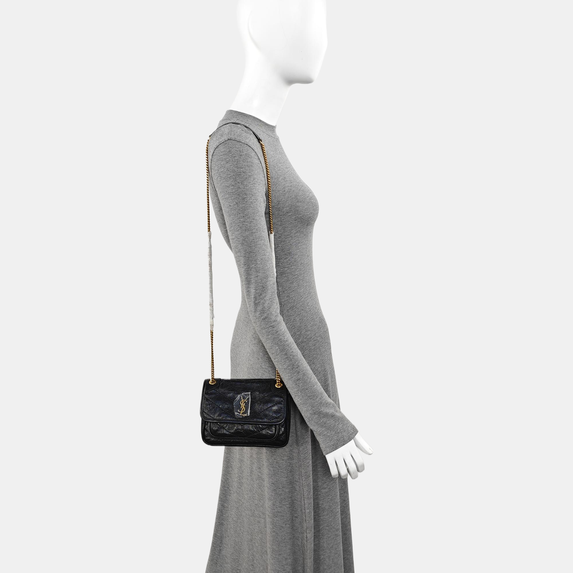 NIKI Mini Quilted Calfskin Black