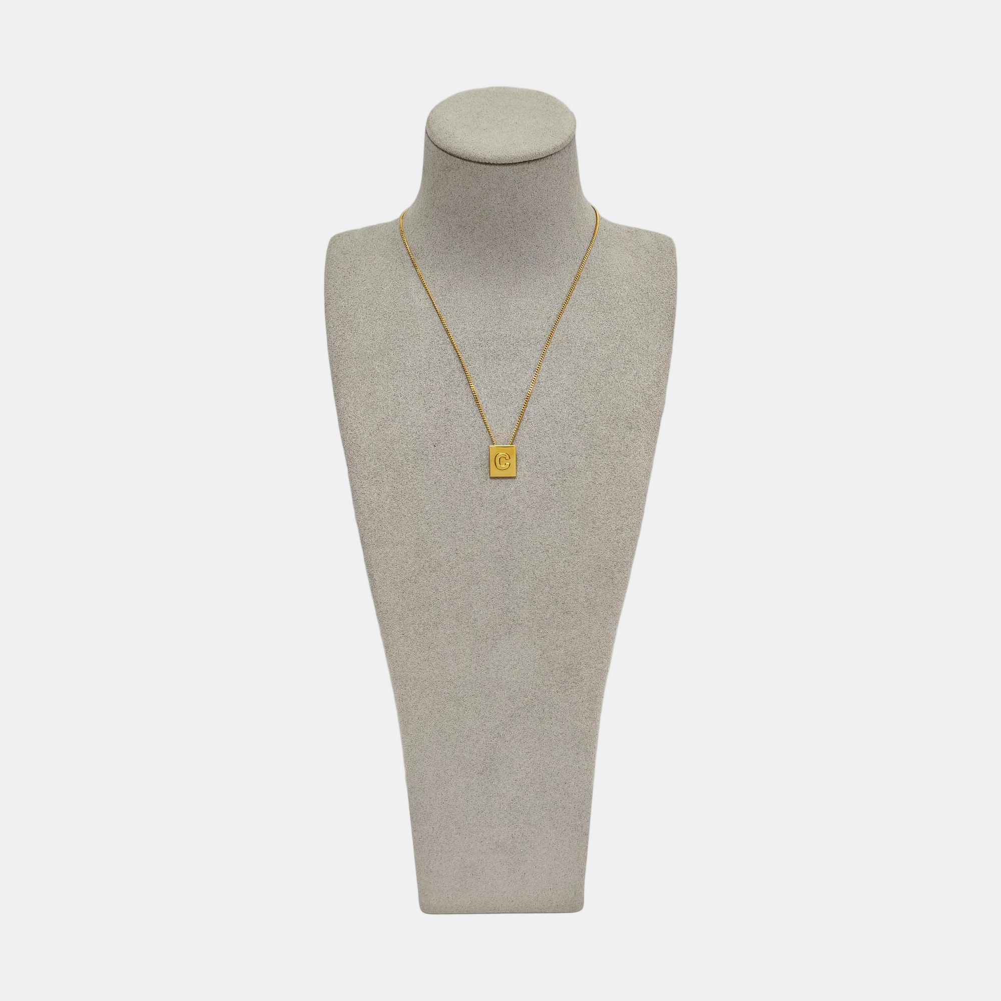ALPHABET Brass Gold Necklace