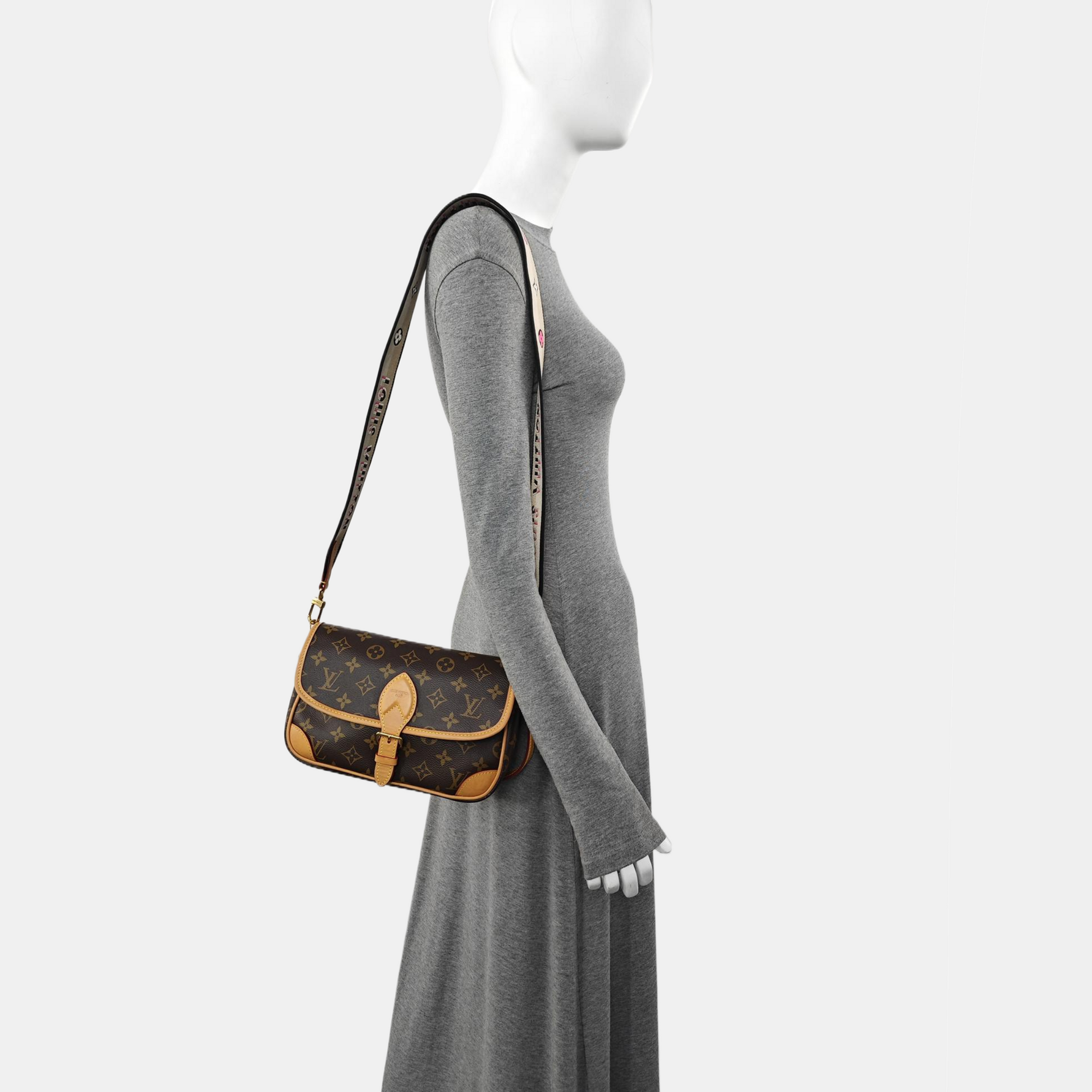 DIANE Monogram Coated Canvas Brown
