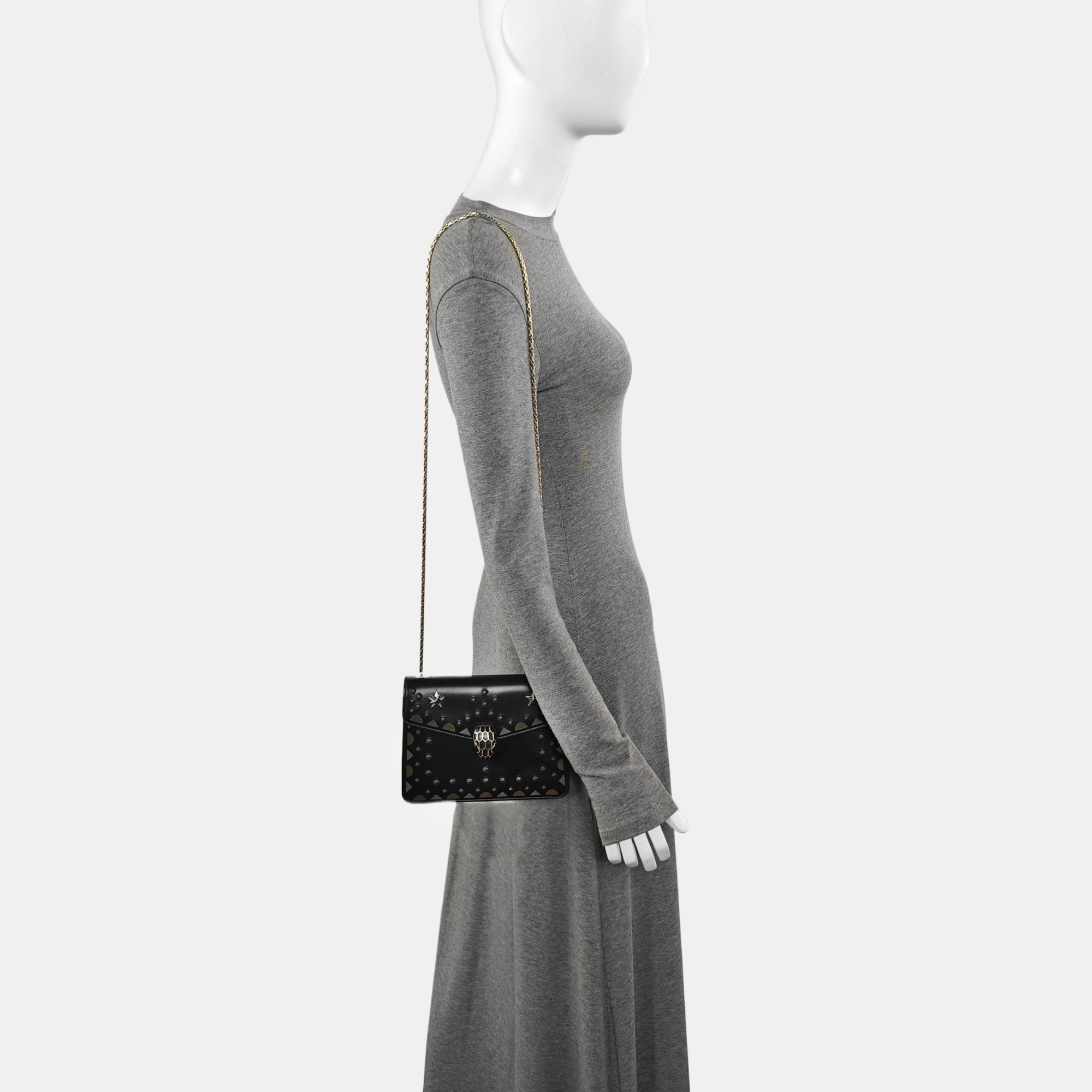 SERPENTI FOREVER Small Calfskin Black
