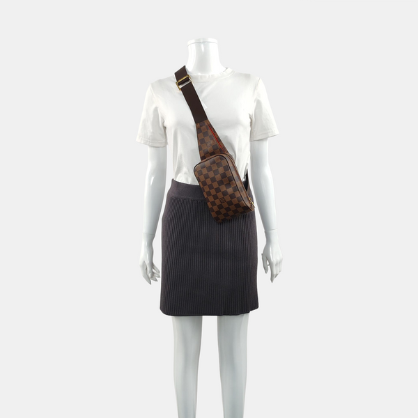 GÉRONIMOS Damier Ebene Coated Canvas Brown