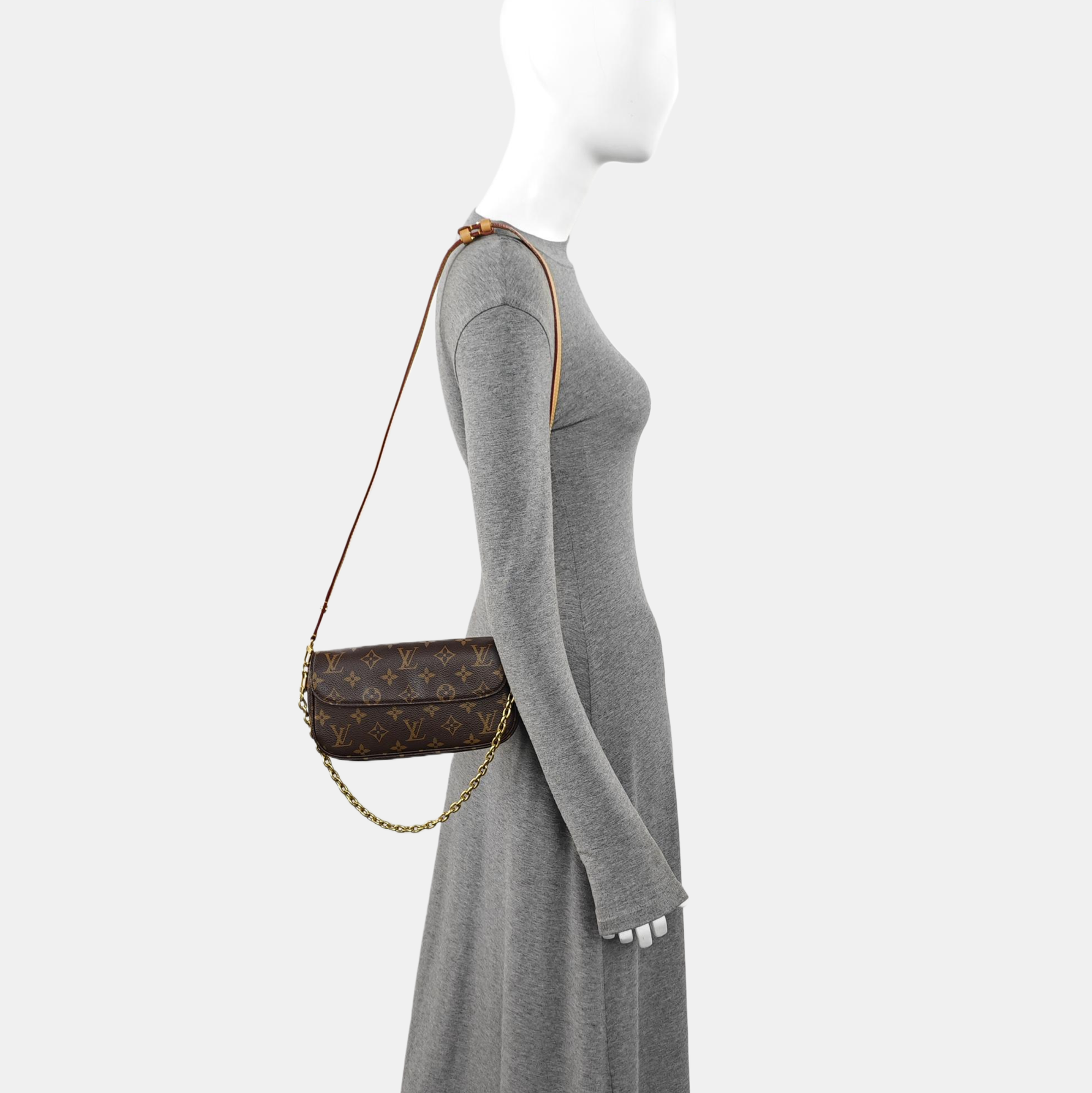 IVY Monogram Coated Canvas Brown