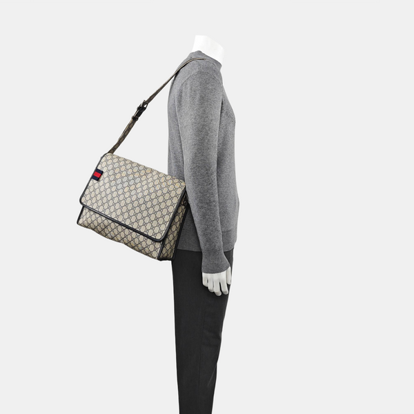Monogram Coated Canvas Shoulder Bag Beige