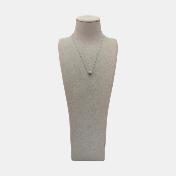 B.ZERO1 18k White Gold Silver Necklace