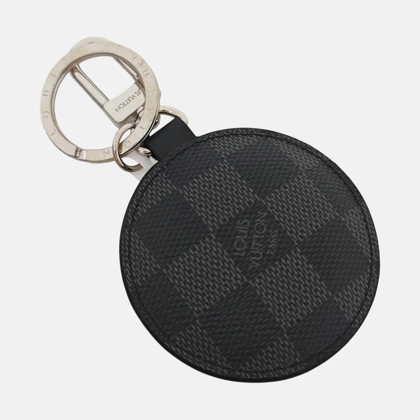 Leather Bag Charm Silver