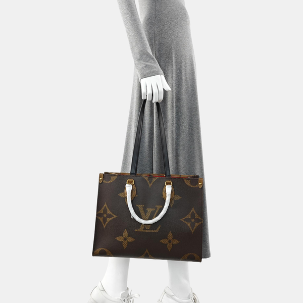 ONTHEGO MM Monogram Coated Canvas Brown