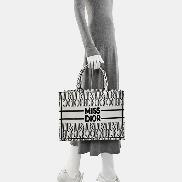 Book Tote Medium Canvas White