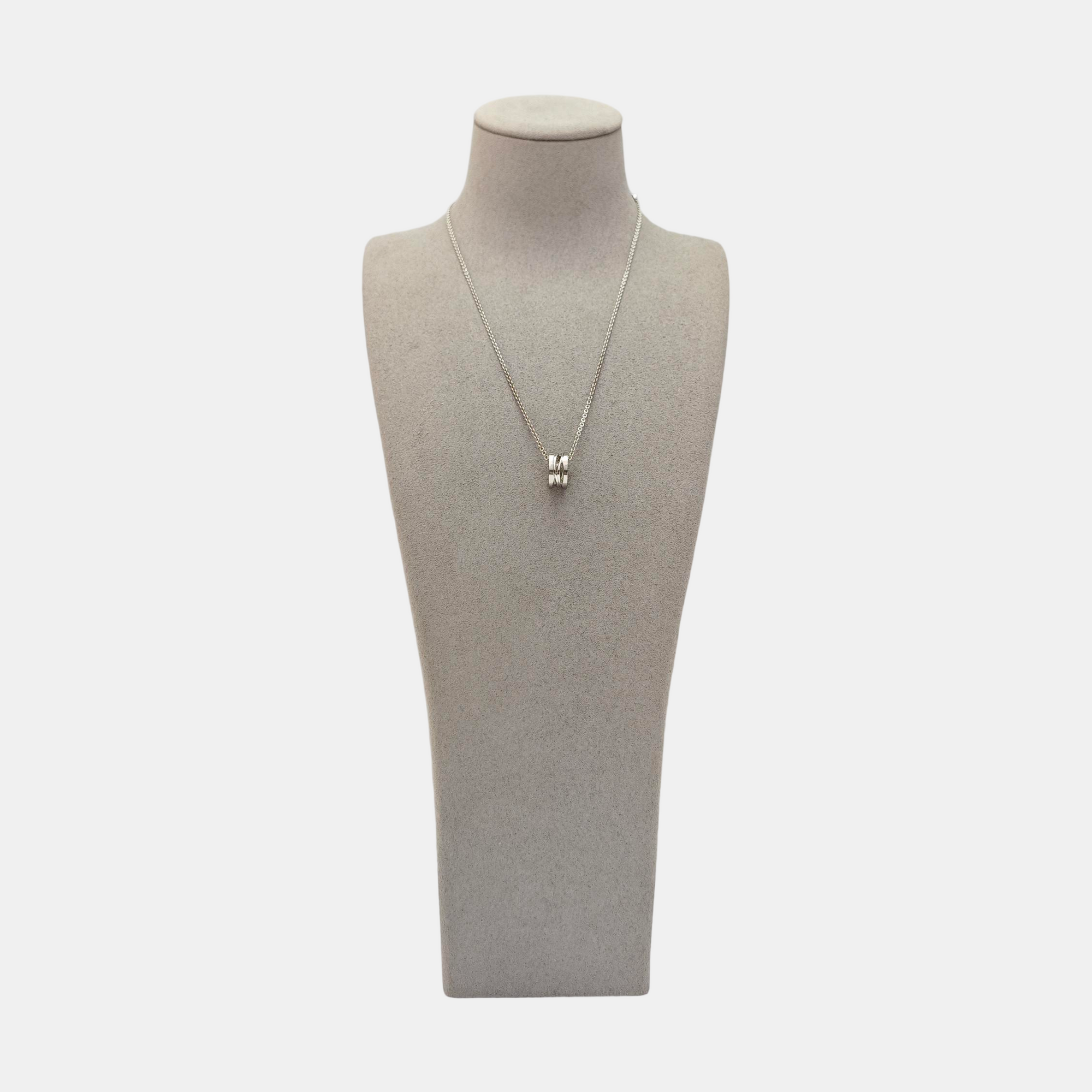 B.ZERO1 18k White Gold Silver Necklace